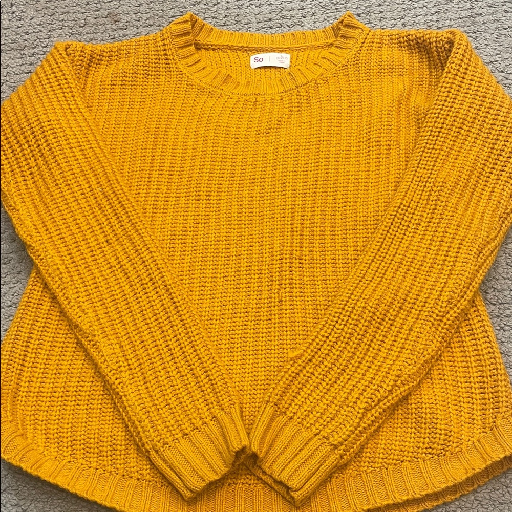 SO Kids Vibrant Yellow Crew Neck Sweater